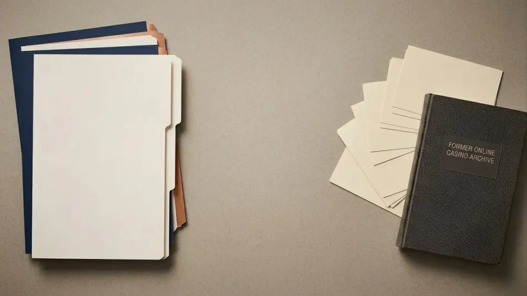 Unmarked archive folders representing the former Sloty casino product
